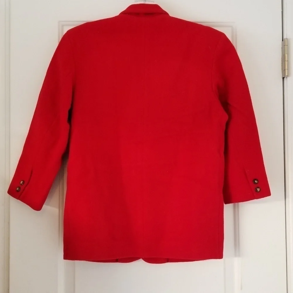 Vintage Gap Little Girl Red Button Front Coat Med